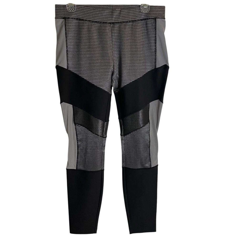Alexander Wang X H&M Collection Black and Gray Metallic Leggings Size 10